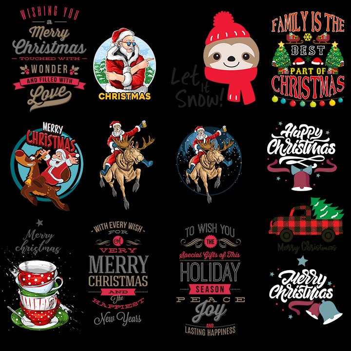 IRON ON Christmas Designs vol.3 A4 size