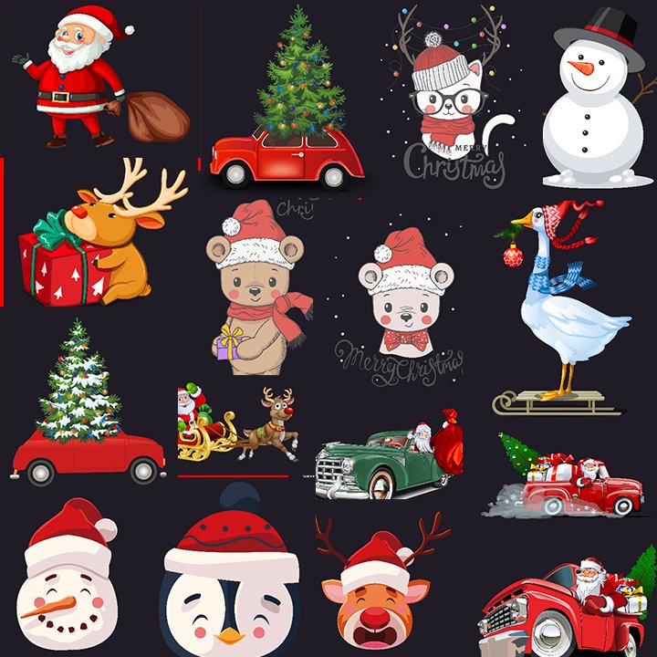 IRON ON Christmas Designs vol.4 A4 size