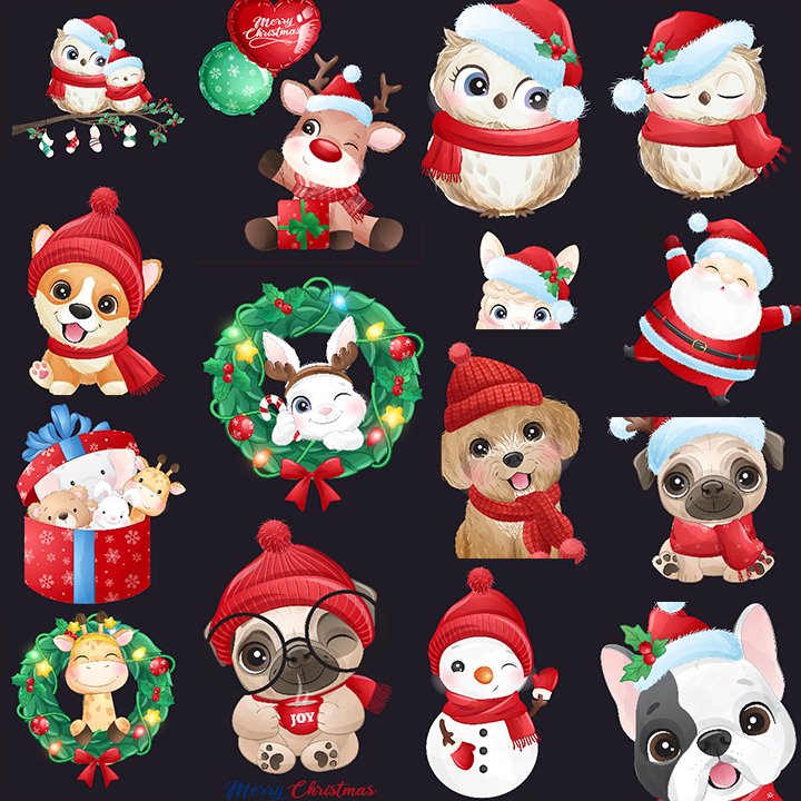 IRON ON Christmas Designs vol.6 A4 size