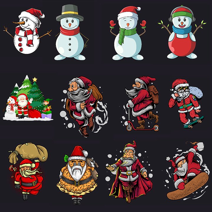 IRON ON Christmas Designs vol.2 A4 size