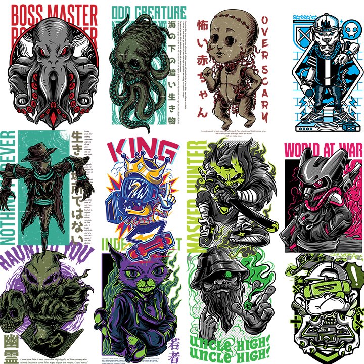 Assorted Designs vol.6 A4 Size Ready to Press