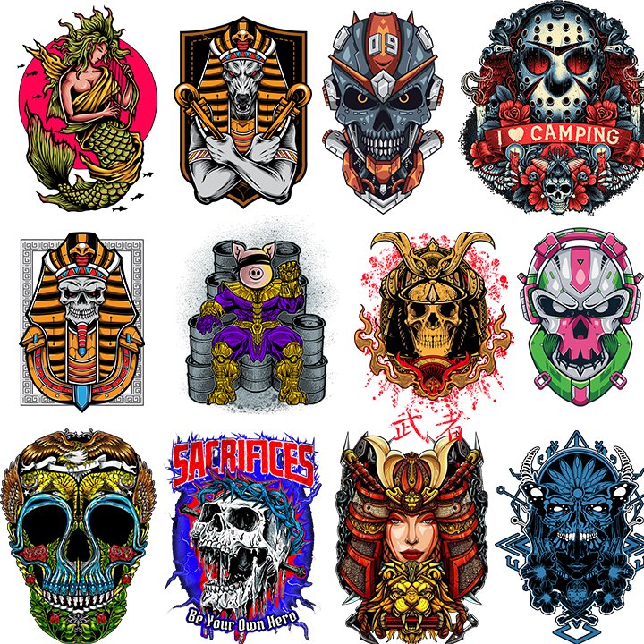 Assorted Designs vol.4 A4 Size Ready to Press