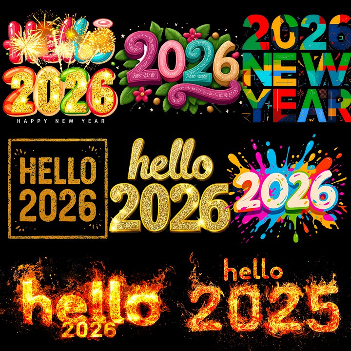 New Year Designs HELLO 2026