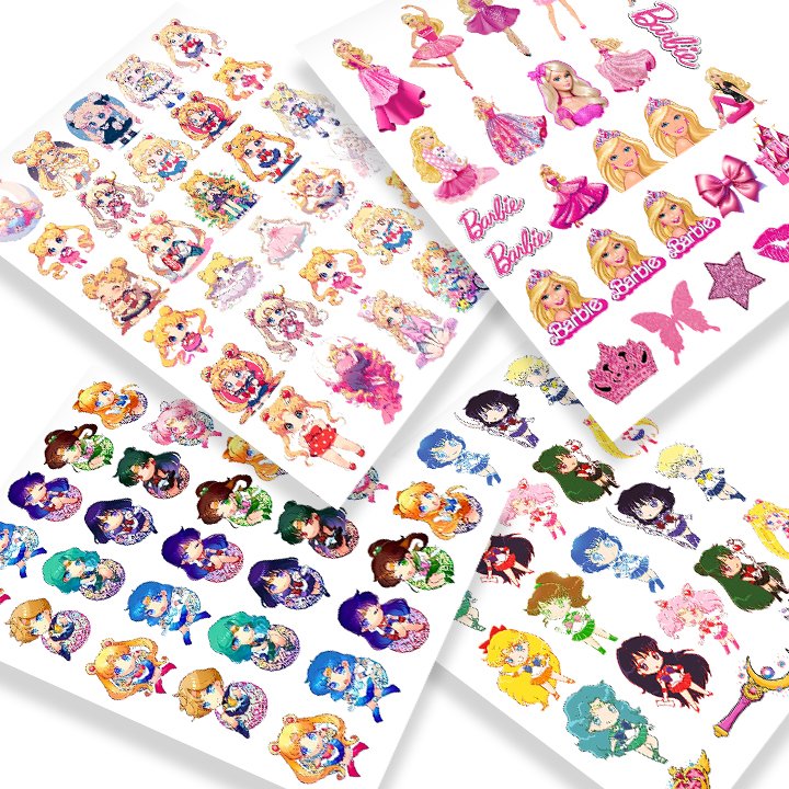 IRON ON PATCHES - TINY DESIGNS 4CM IMAGE WIDTH IN A4 SHEET VOL.2