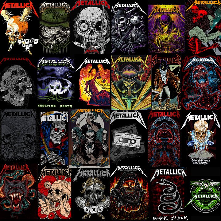 METALLICA Designs vol.1 Halftone Print A3 size