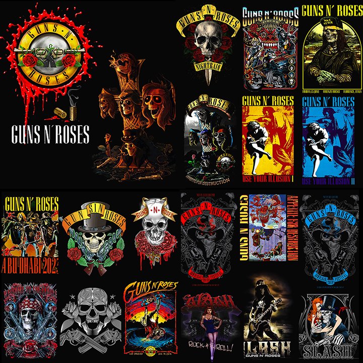 GUNS N ROSES Designs vol.1 HALFTONE A3 size