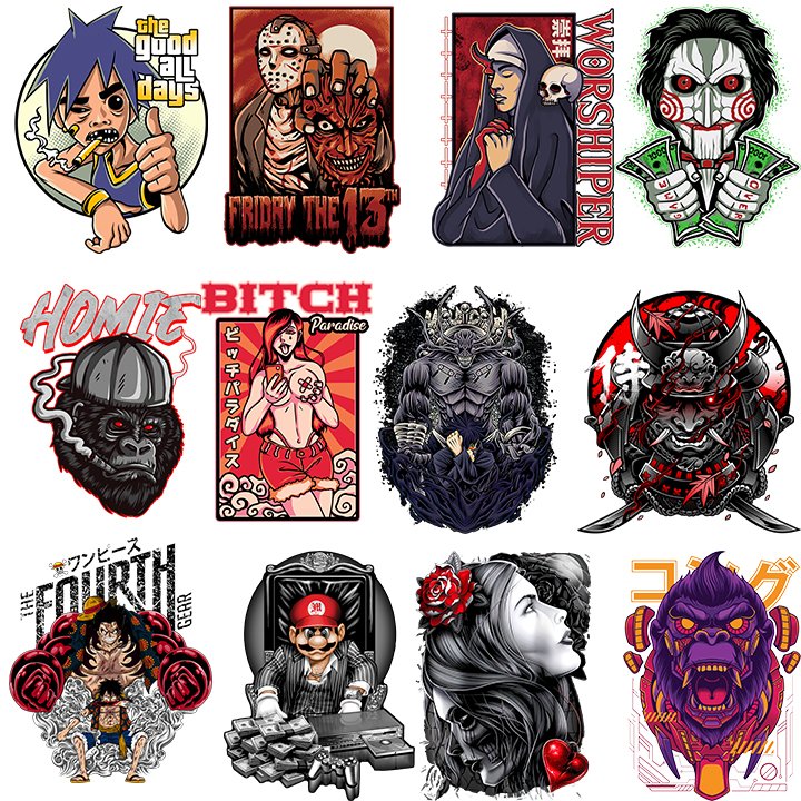 Assorted Designs vol.2 A4 Size Ready to Press