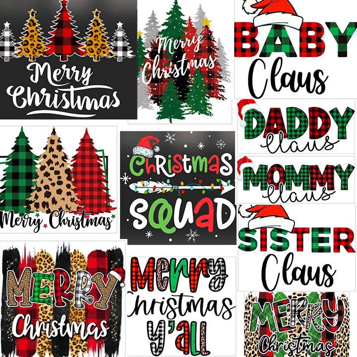 IRON ON MERRY CHRISTMAS Designs